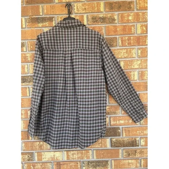 Magellan Outdoors Hunt Gear MagWick Plaid Shirt Mens Large Loose Fit Grey Brown - Picture 6 of 6